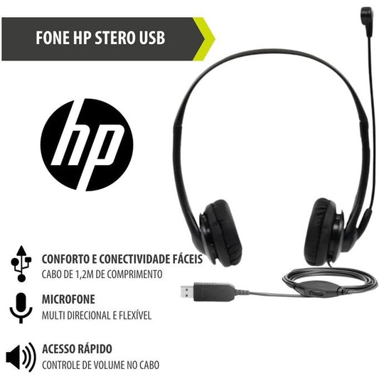 Hp Casque Avec Micro USB Call Center - Noir