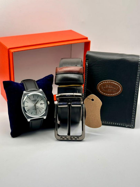 Coffret Cadeau D'Affaires-Ceinture-Portefeuille-Montre