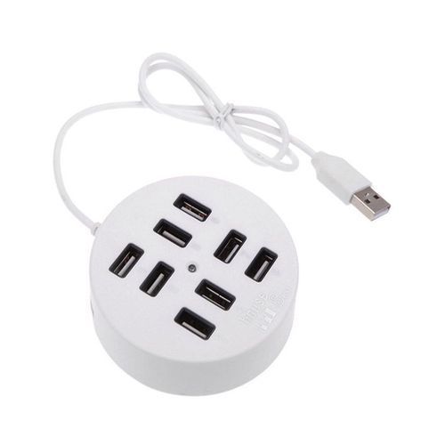 Multiports USB HUB 08 Ports - Blanc Ou Noir