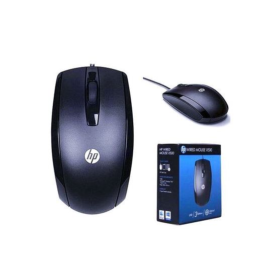 Hp Souris Filaire X500 Optique, USB, Noir
